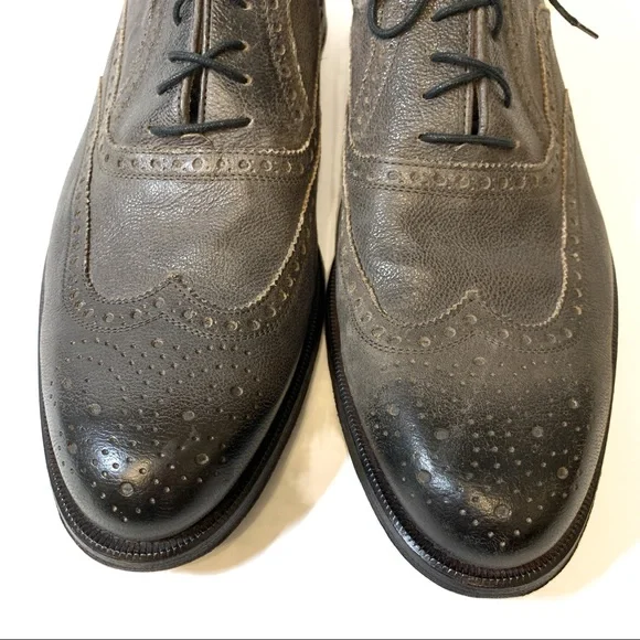 Bruschi Wing-tip Lace Up Oxfords Grey EUC